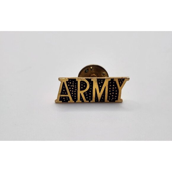 Vintage United States Army Pin Gold Tone Army Spellout Pin - Picture 1 of 3